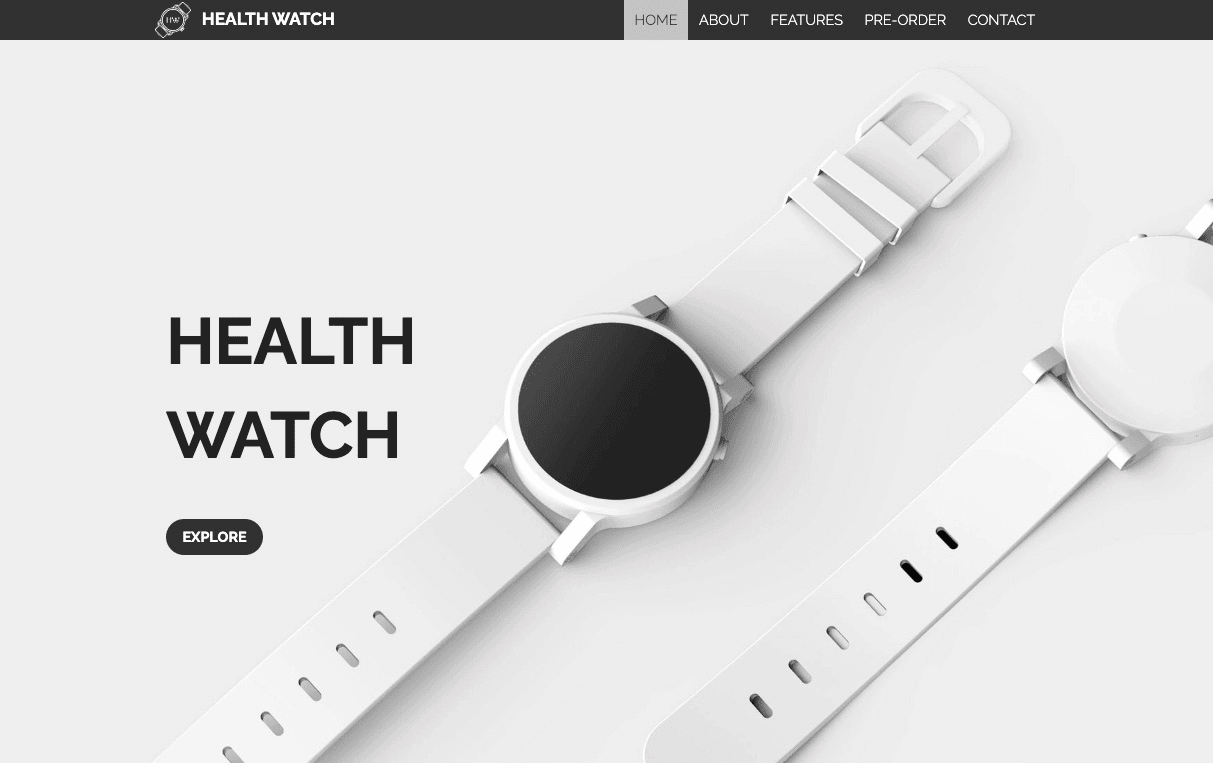 null Health Watch Template: Build Your Own Brand with Strikingly